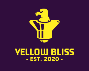 Yellow Audio Bird logo design