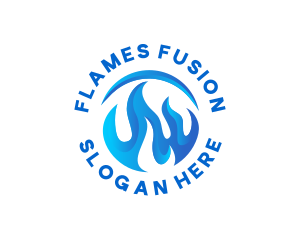 Gradient Modern Flame  logo design