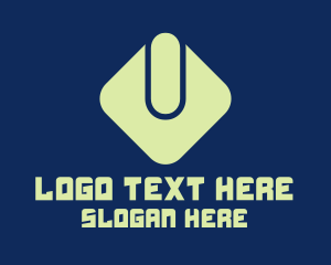 On - Abstract Green Power Button logo design