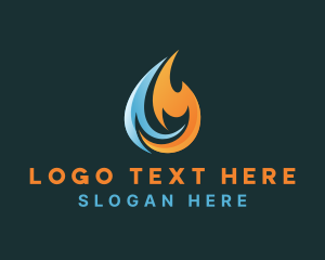 Heat - Heat Flame Cooling logo design