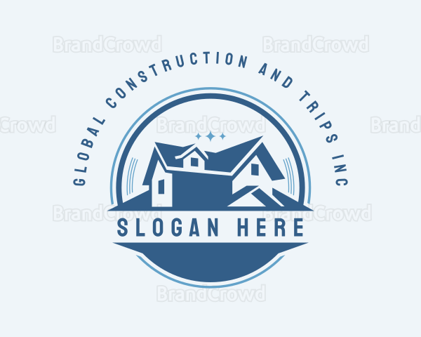 House Home Roofing Repair Logo