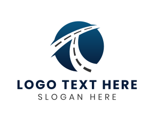 Highway - Road Path Letter T logo design