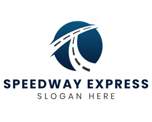 Freeway - Road Path Letter T logo design