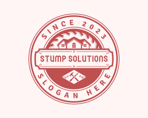 Stump - Lumber Mill House Carpentry logo design