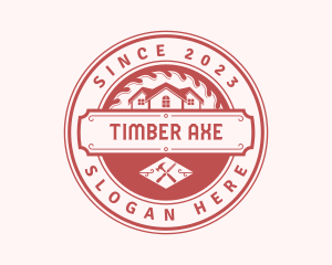 Lumber Mill House Carpentry logo design