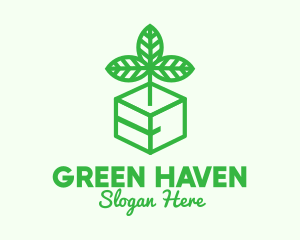 Green Plant Box logo design