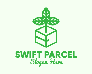 Parcel - Green Plant Box logo design