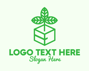 Logistic Services - Green Plant Box logo design