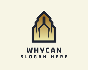 Gold Skyscraper Building Logo