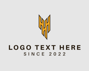 Bars - Modern Business Letter H logo design