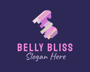 Colorful Pregnant Woman logo design