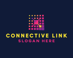 Network - Technology Pixel Network logo design