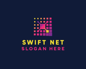 Technology Pixel Network logo design