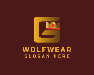 Letter G Gold Crown Logo