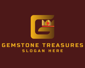 Letter G Gold Crown logo design