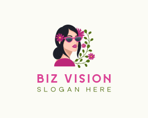 Floral Woman Shades logo design