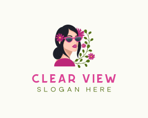 Floral Woman Shades logo design