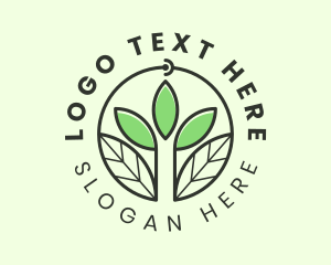 Vegetarian - Ecology Leaf Plantation logo design