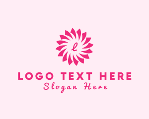 Pink - Feminine Flower Cosmetics Boutique logo design