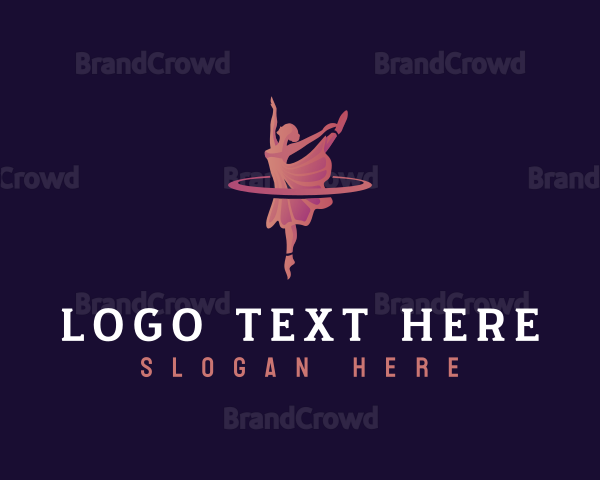 Dancing Ballerina Lady Logo