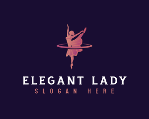 Lady - Dancing Ballerina Lady logo design