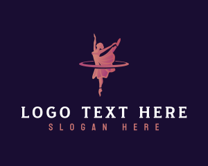 Movement - Dancing Ballerina Lady logo design