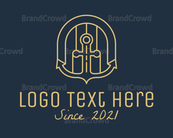 Nautical Anchor Door Logo