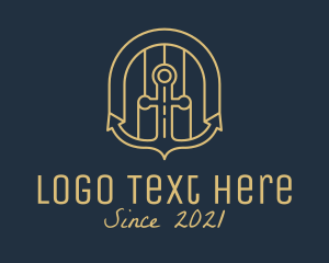 Door - Nautical Anchor Door logo design