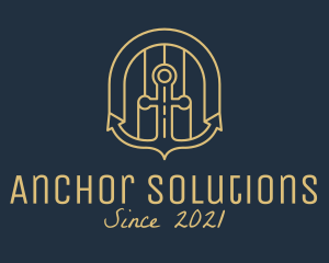 Nautical Anchor Door  logo design