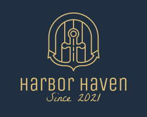 Nautical Anchor Door  logo design