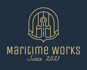 Nautical Anchor Door  logo design