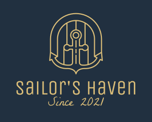 Nautical Anchor Door  logo design