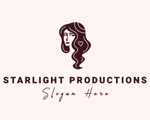 Beautiful Woman Hair Logo