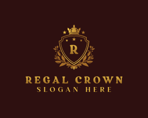 Floral Shield Royalty logo design
