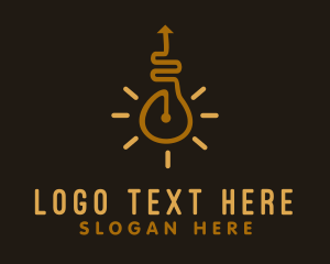 Fluorescent - Lightbulb Route Logistics logo design