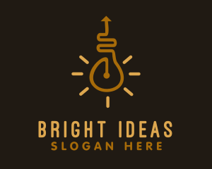 Led - Lightbulb Route Logistics logo design