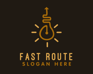 Route - Lightbulb Route Logistics logo design