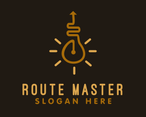 Lightbulb Route Logistics logo design