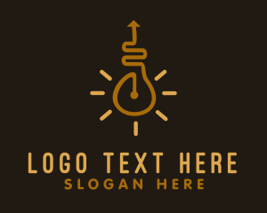 Incandescent - Lightbulb Route Logistics logo design