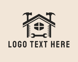 House - Hammer Wrench Home Builder logo design