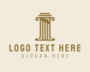 Financial - Simple Architecture Pillar logo design