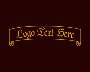 Banner - Ancient Antique Scroll logo design