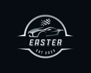 Racing Car Garage Logo
