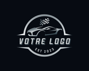 Racing Car Garage Logo