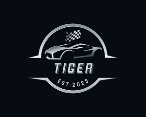 Dealership - Racing Car Garage logo design