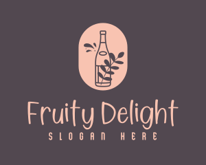 Fruity - Healthy Juice Bottle logo design