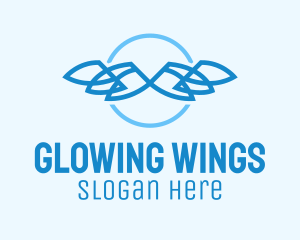 Minimalist Wing Monoline logo design