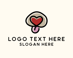 Pet Shop - Dog Nose Heart logo design