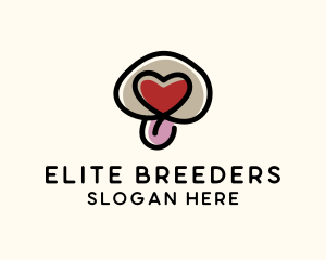 Breeding - Dog Nose Heart logo design