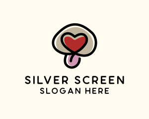 Tongue - Dog Nose Heart logo design